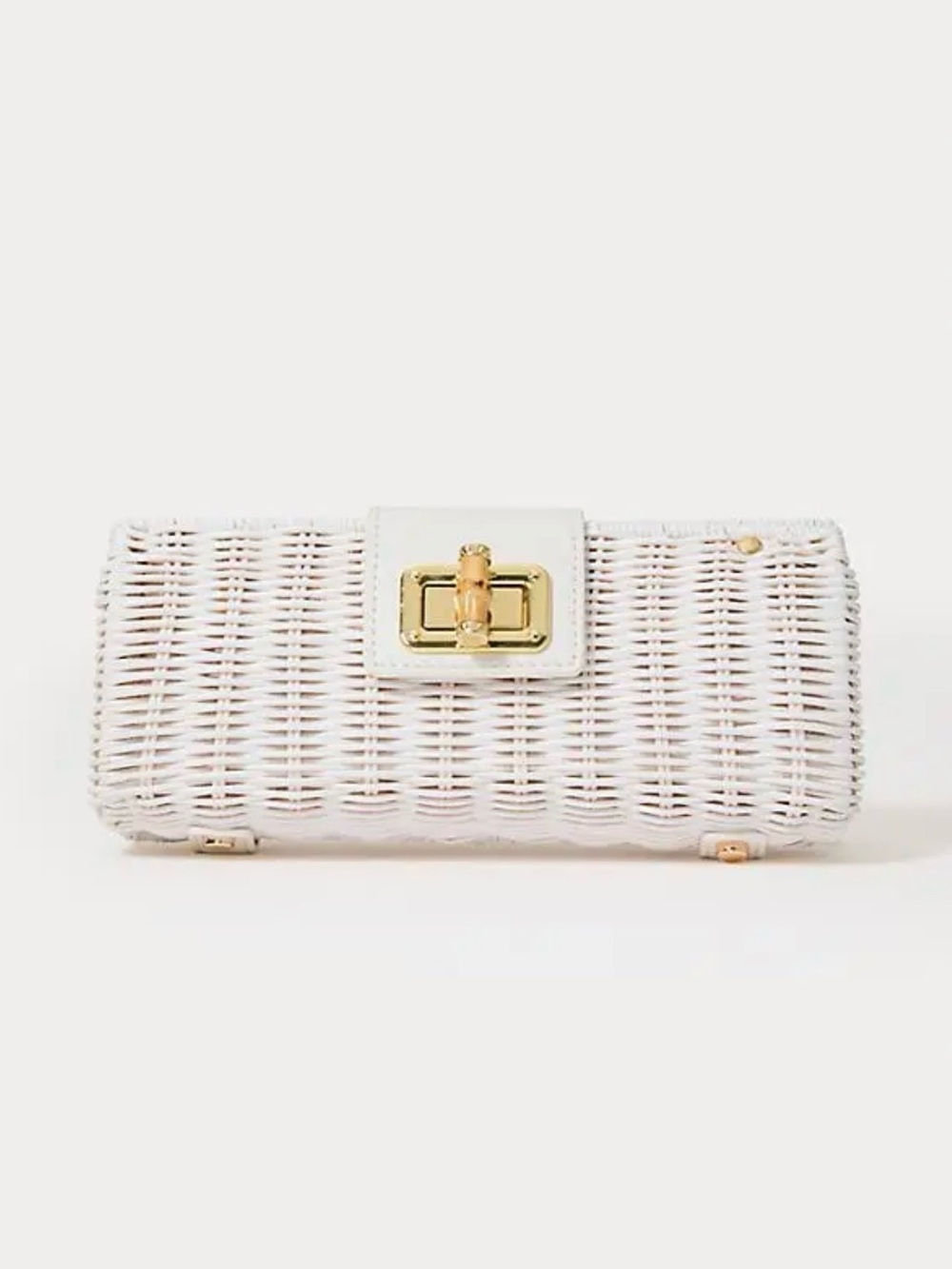 Lilly Pulitzer Leena Wicker Clutch in White